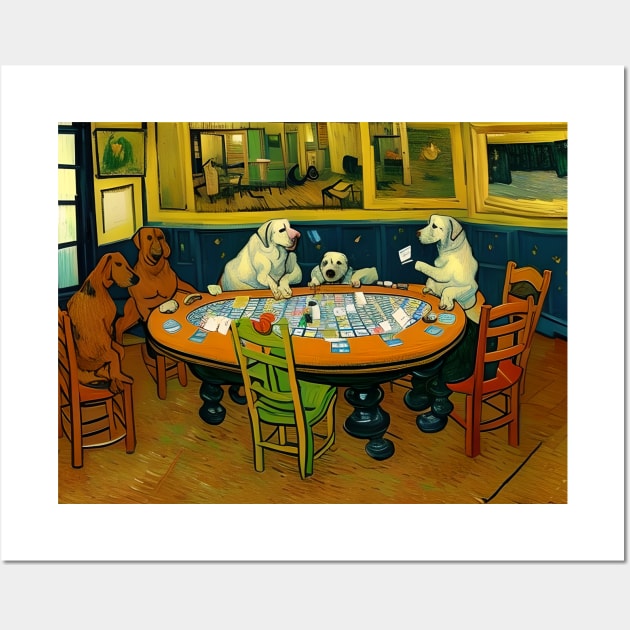 Four Dogs Playing Poker In Wall Art by DavidBriotArt